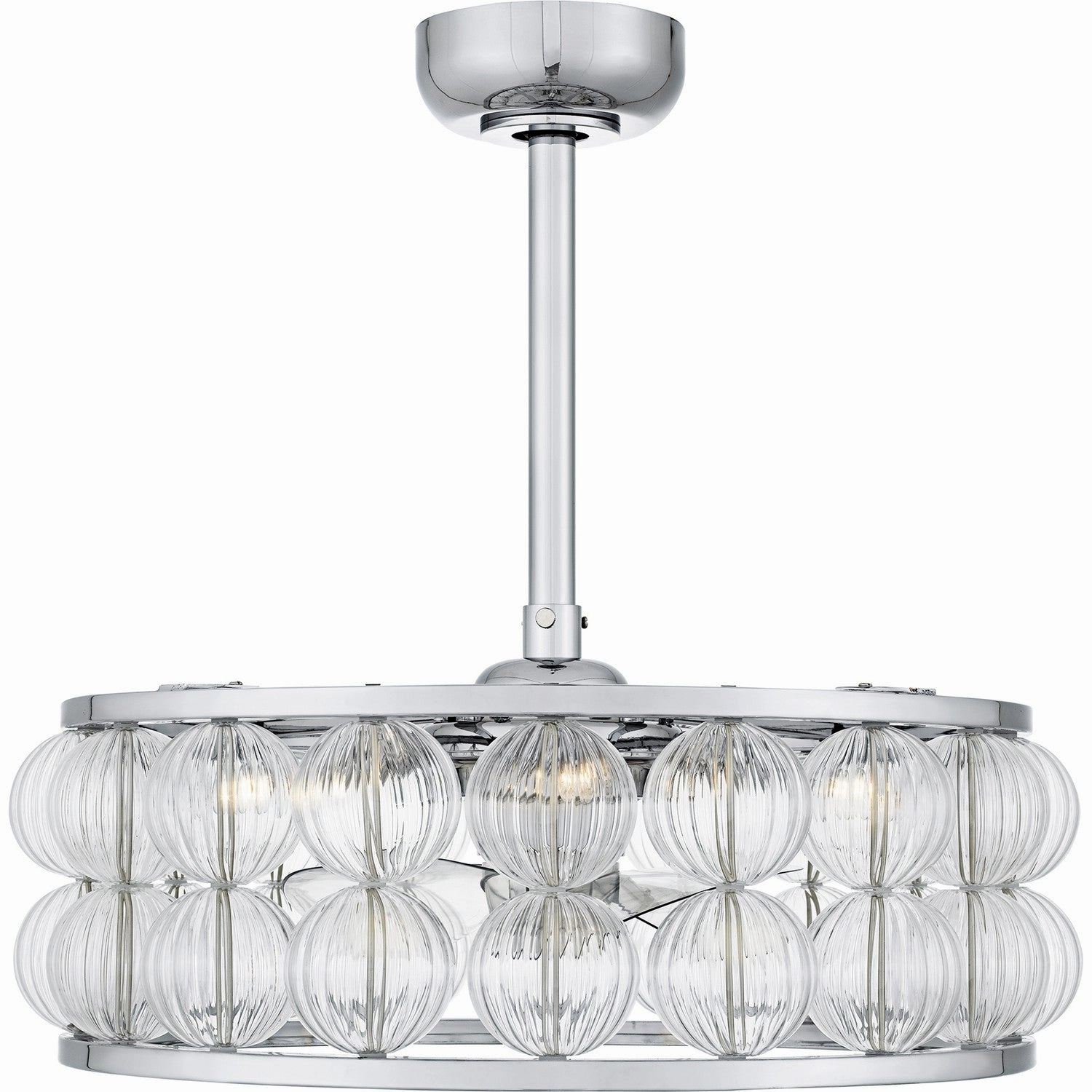 Terrarock Four Light Fan Light Polished Chrome