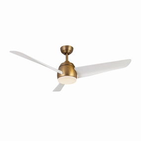 Thalia 54"Ceiling Fan Brushed Gold/Matte White versatile medium fans for any space