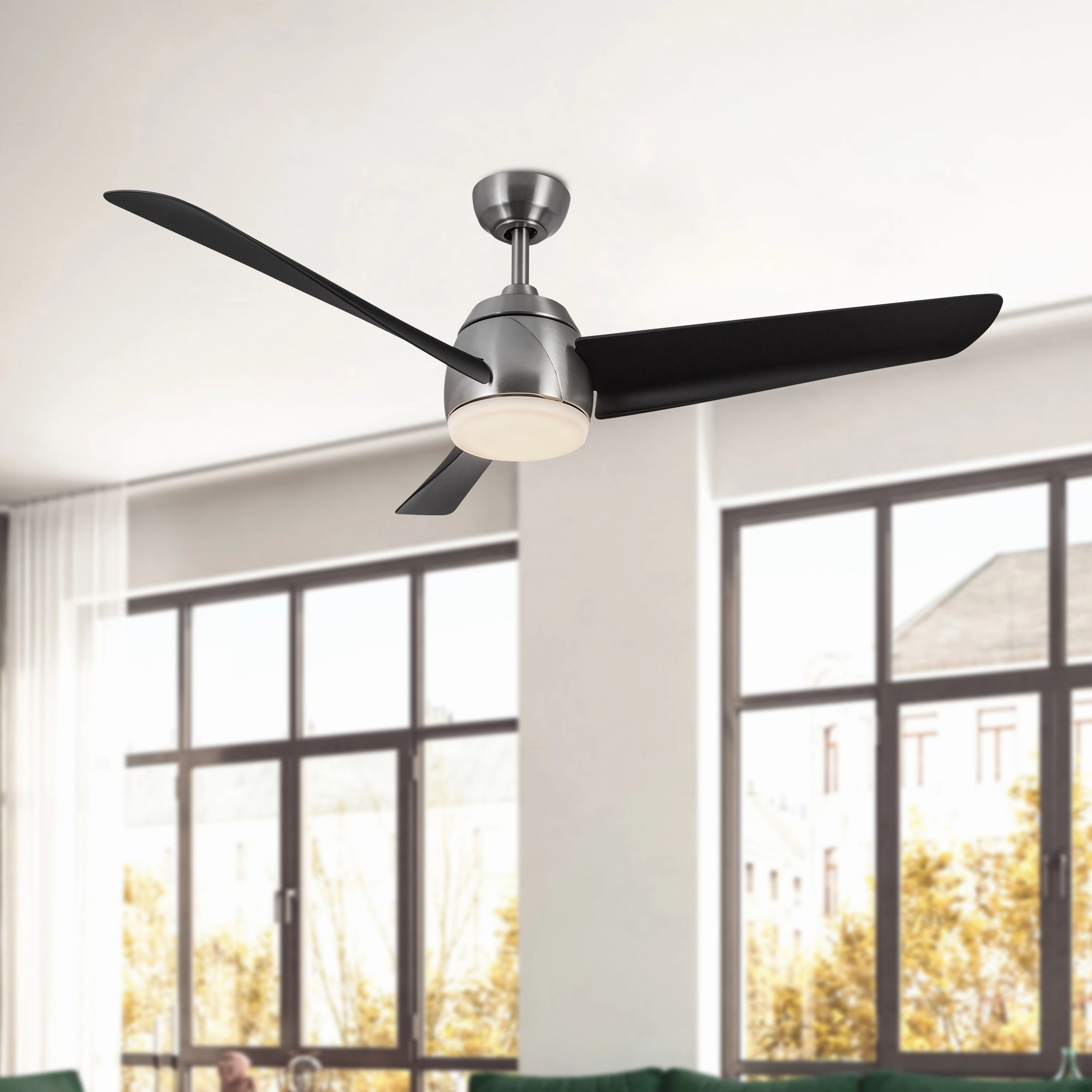 Thalia 54"Ceiling Fan Brushed Nickel/Matte Black