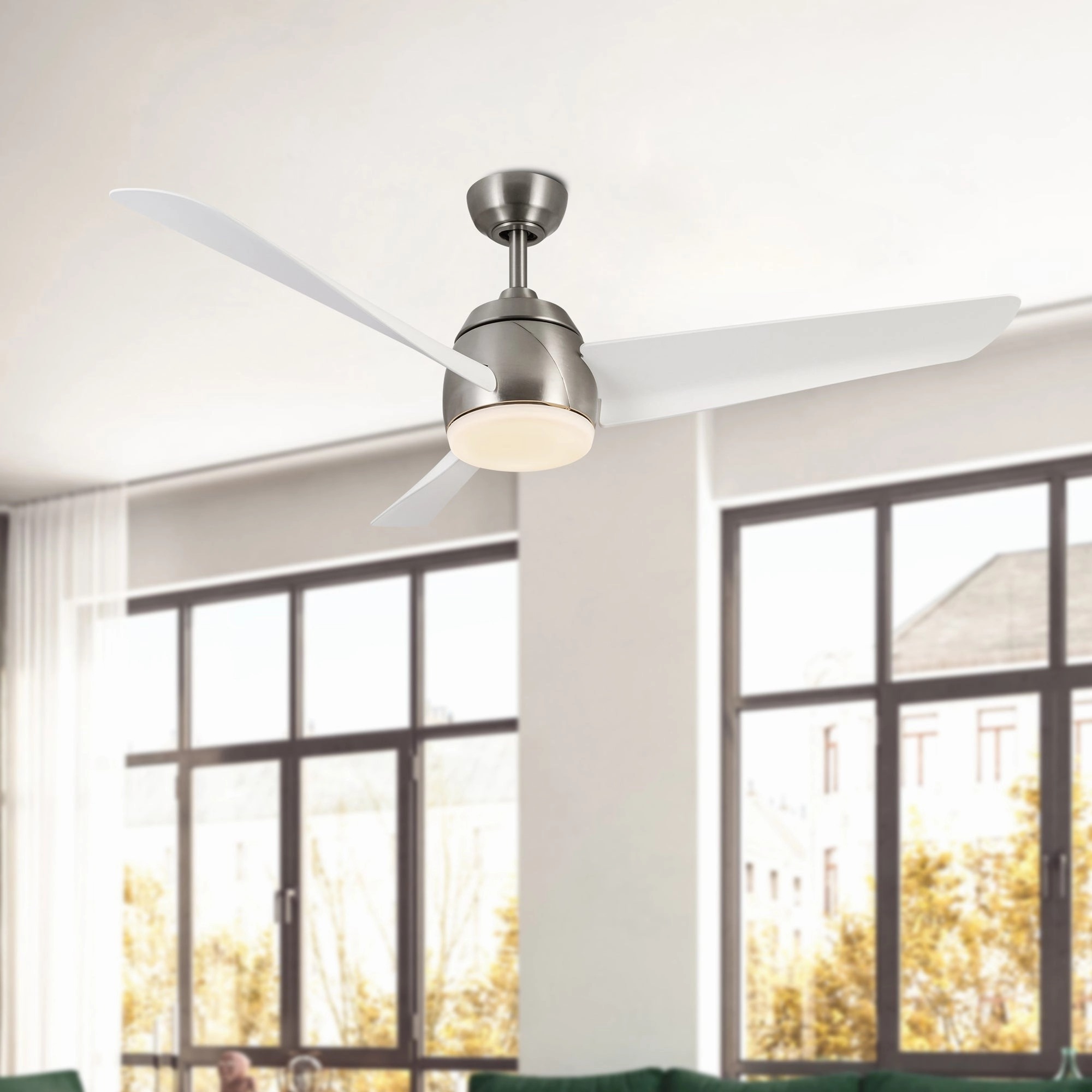 Thalia 54"Ceiling Fan Brushed Nickel/Matte White