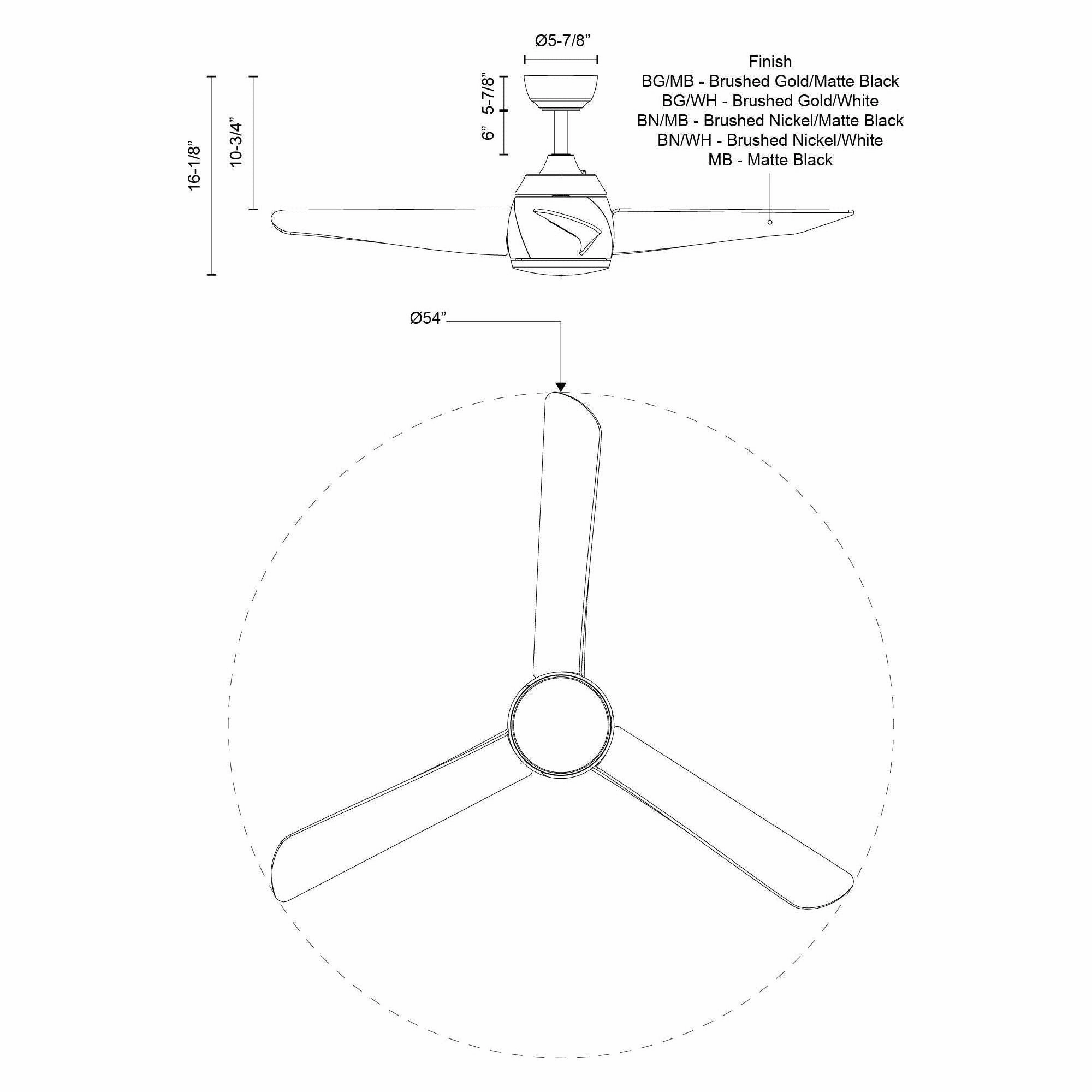 Thalia 54" Ceiling Fan