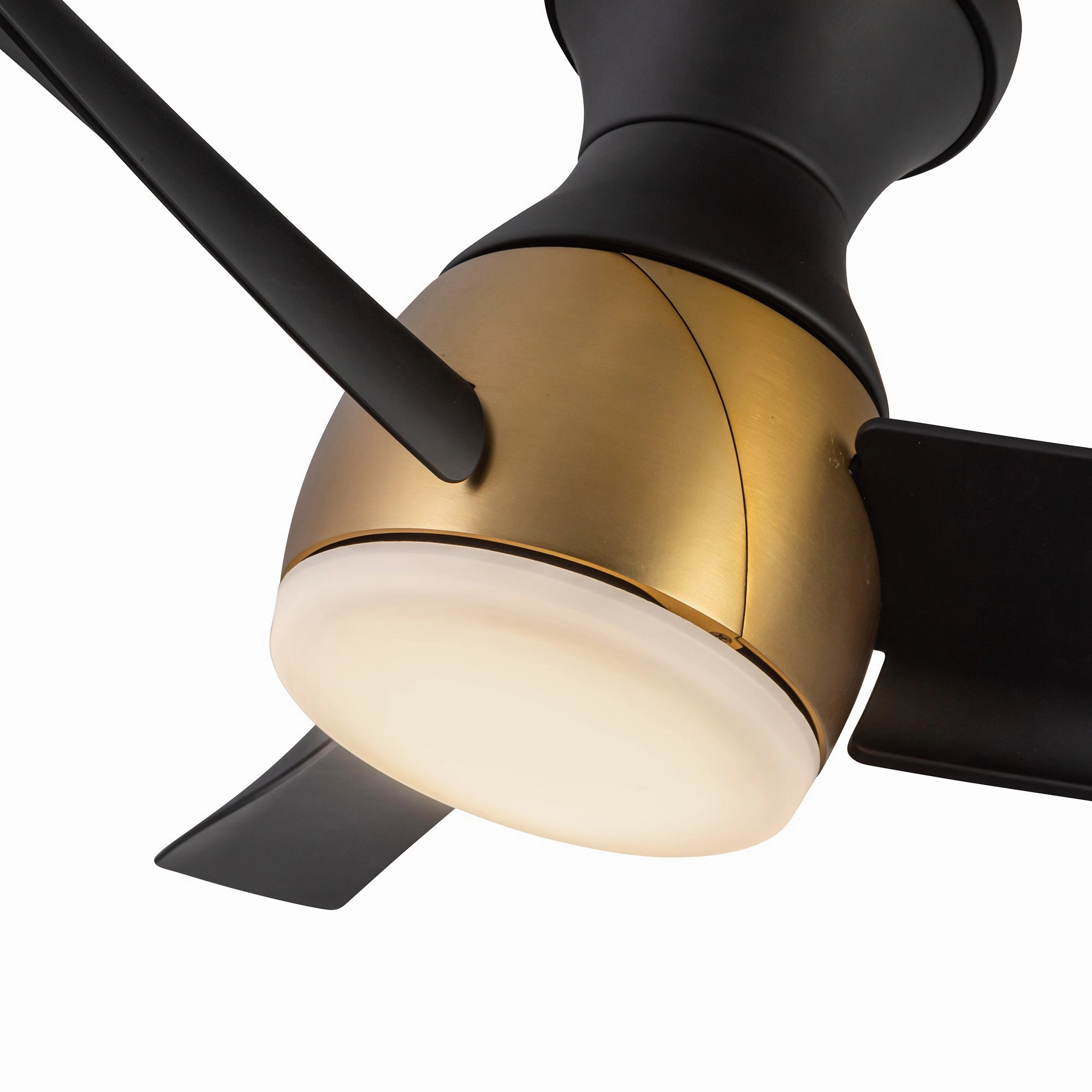Thalia 54"Hugger Fan Brushed Gold/Matte Black