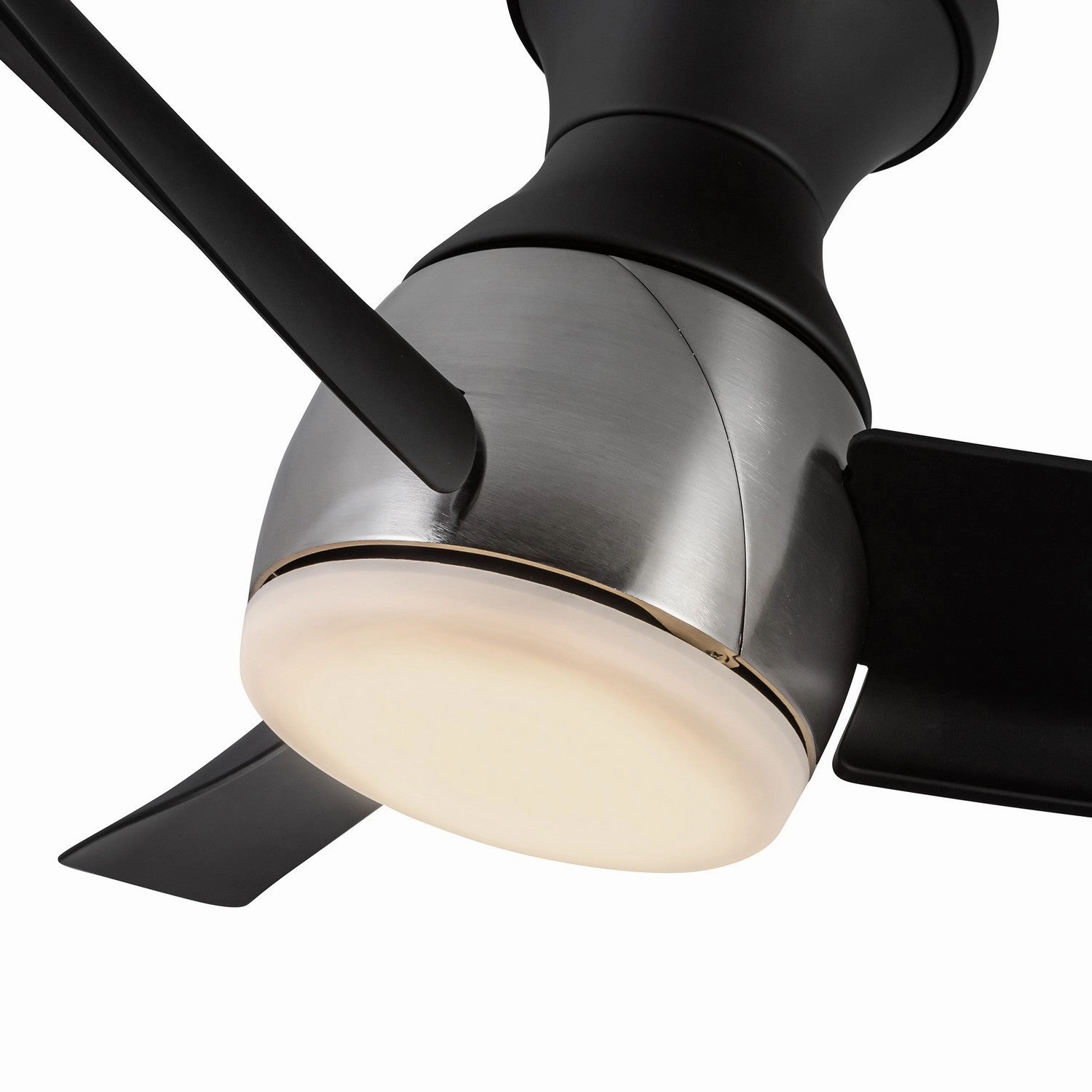 Thalia 54"Hugger Fan Brushed Nickel/Matte Black