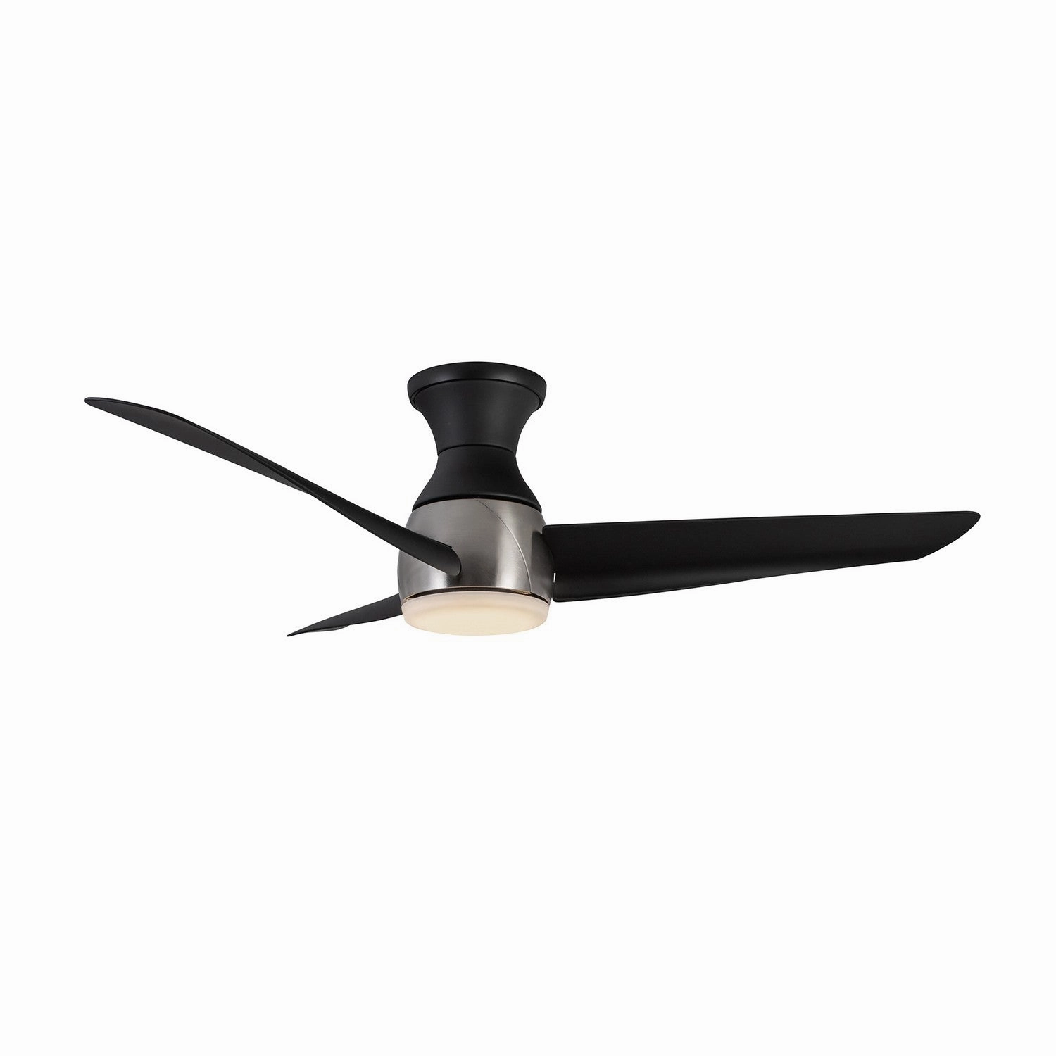 Thalia 54"Hugger Fan Brushed Nickel/Matte Black