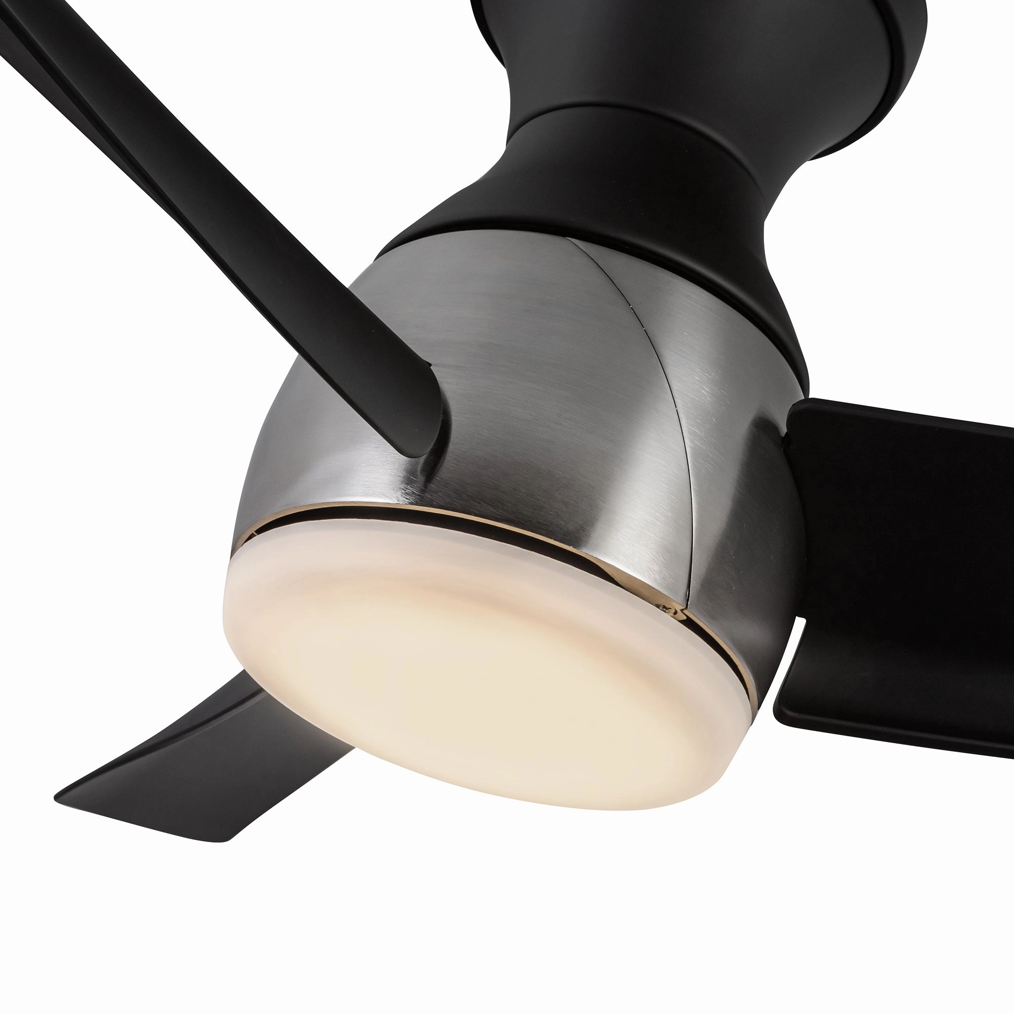 Thalia 54"Hugger Fan Brushed Nickel/Matte Black