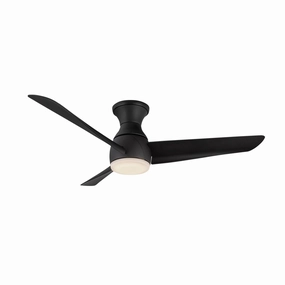 Thalia 54"Hugger Fan Matte Black quiet medium fans for living room use