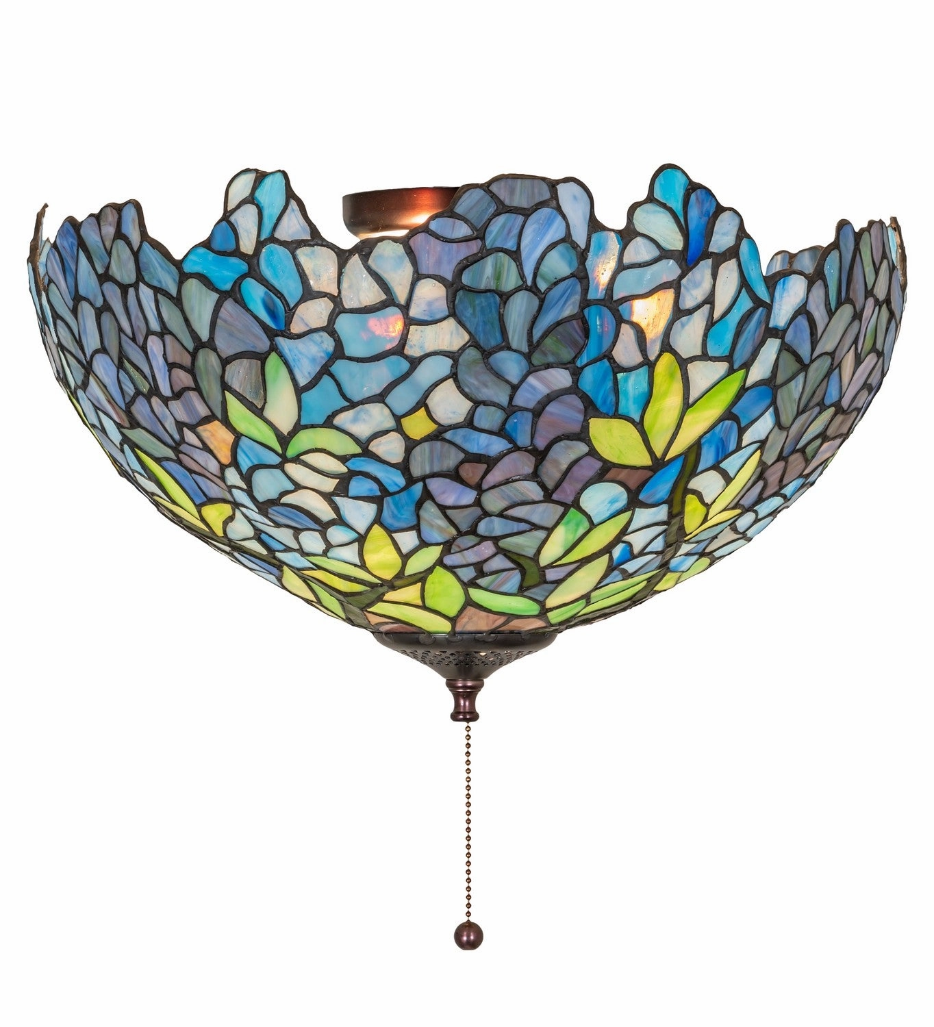 Tiffany Wisteria Three Light Fan Light Fixture