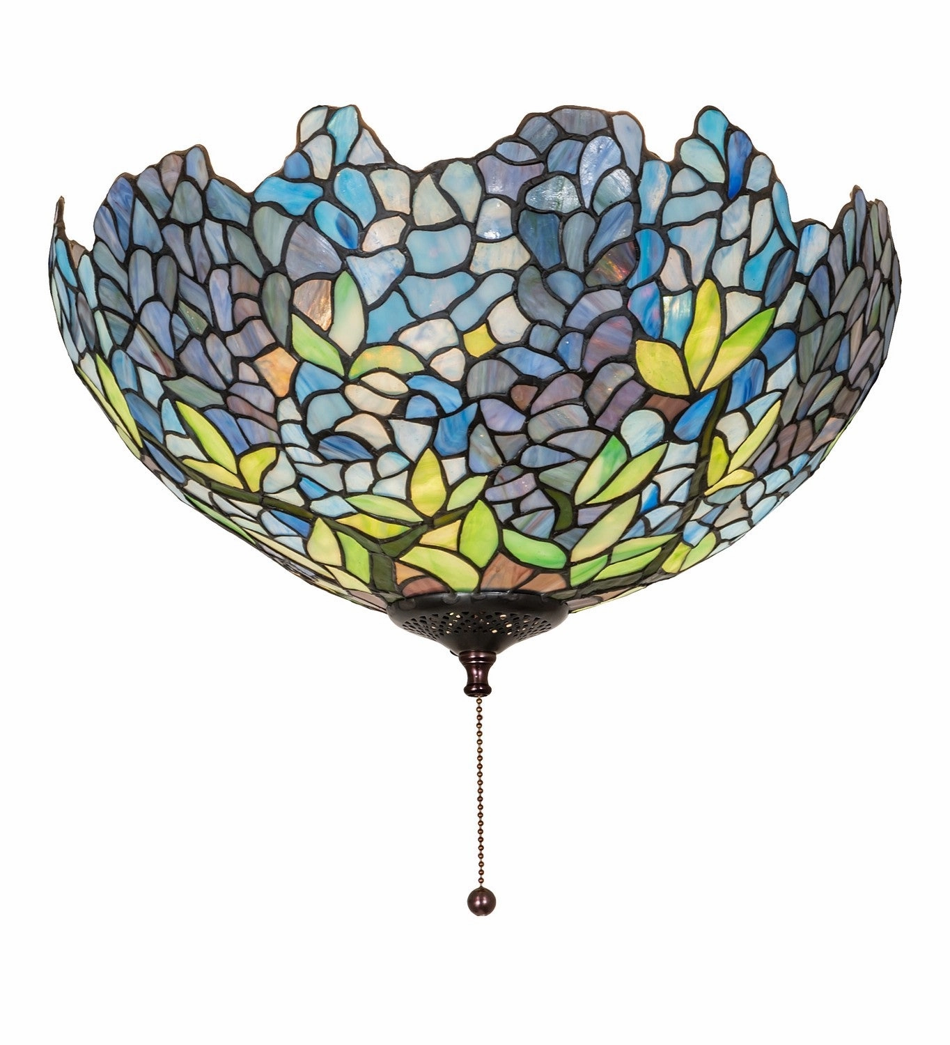 Tiffany Wisteria Three Light Fan Light Fixture best small fans for home and travel
