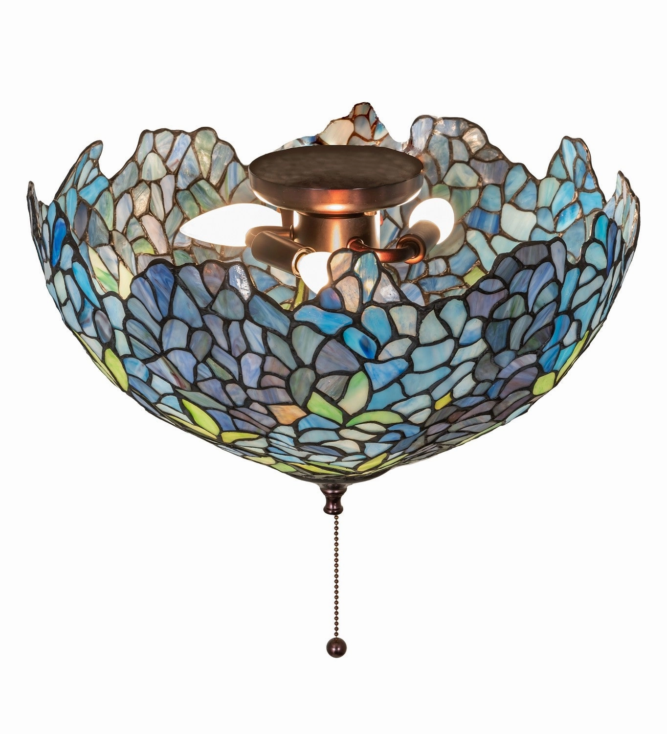 Tiffany Wisteria Three Light Fan Light Fixture