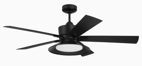 Topper 52"Ceiling Fan Flat Black home cooling fans in medium size