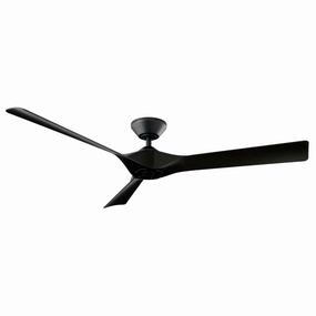 Torque 58"Ceiling Fan Matte Black medium electric fans for multi-room use
