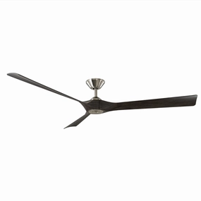 Torque 70"Ceiling Fan Brushed Nickel/Ebony quiet medium fans for living room use