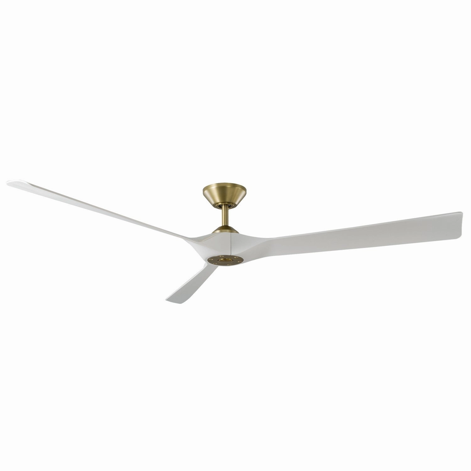 Torque 70"Ceiling Fan Soft Brass/Matte White compact medium fans for desks and counters