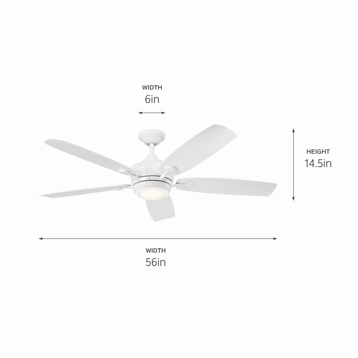 Tranquil 56"Ceiling Fan White