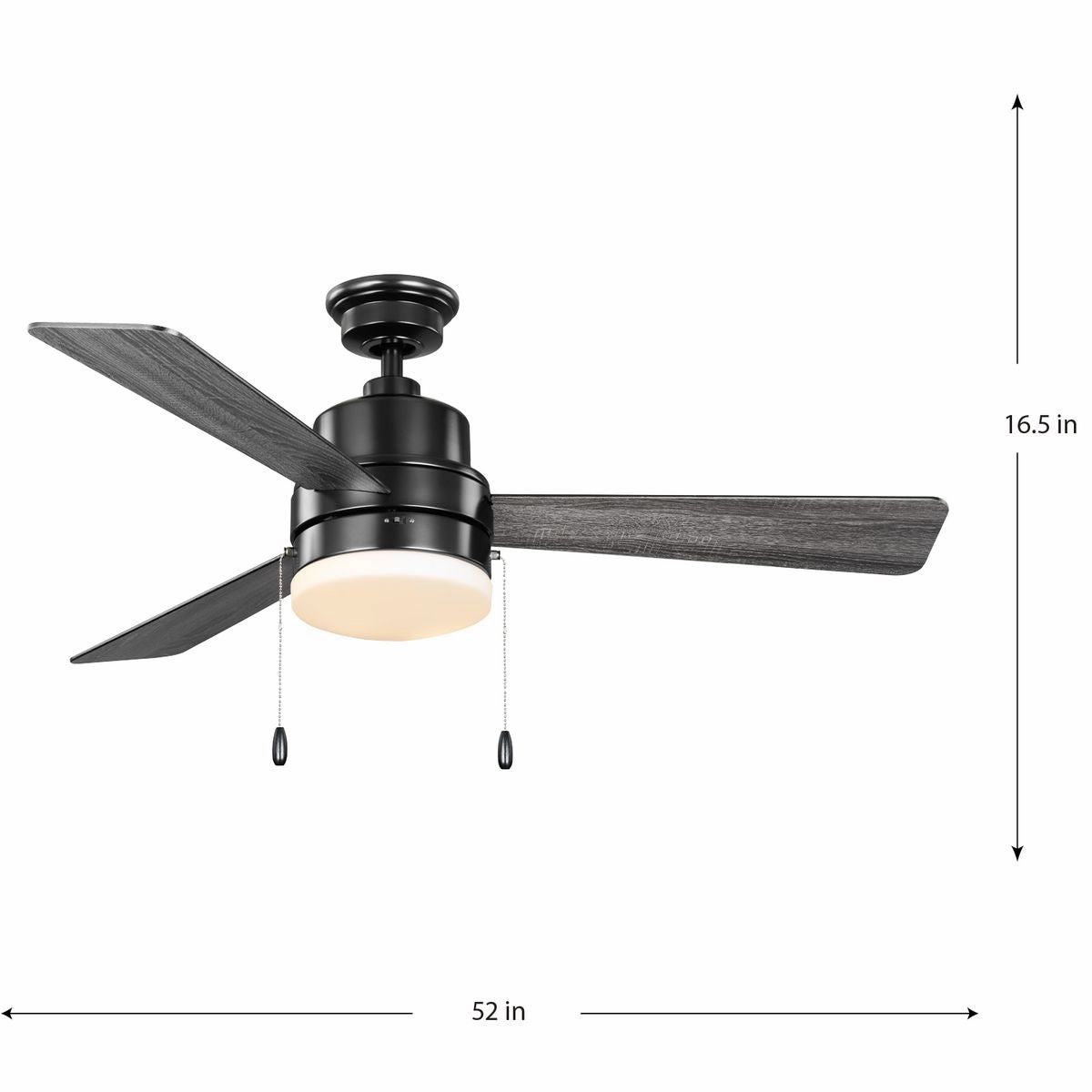 Trevina V 52"Ceiling Fan Matte Black