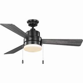 Trevina V 52"Ceiling Fan Matte Black compact medium fans for desks and counters