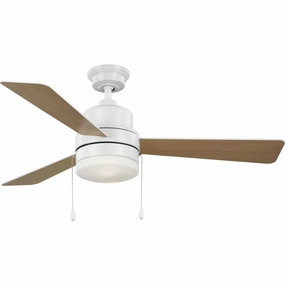 Trevina V 52"Ceiling Fan Satin White quiet medium fans for living room use