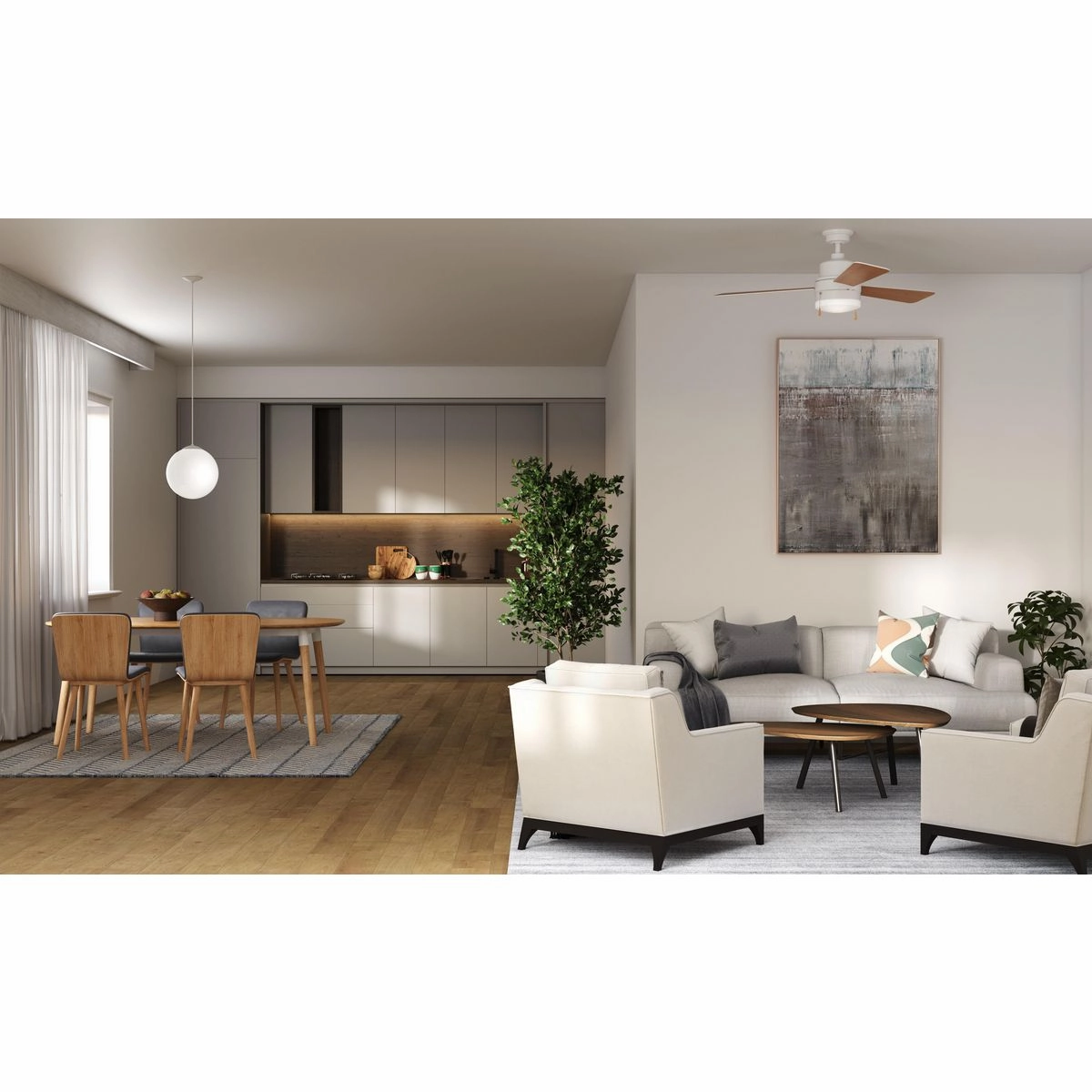 Trevina V 52"Ceiling Fan Satin White