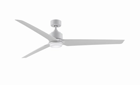 TriAire Custom Motor Matte White portable medium fans with handle design