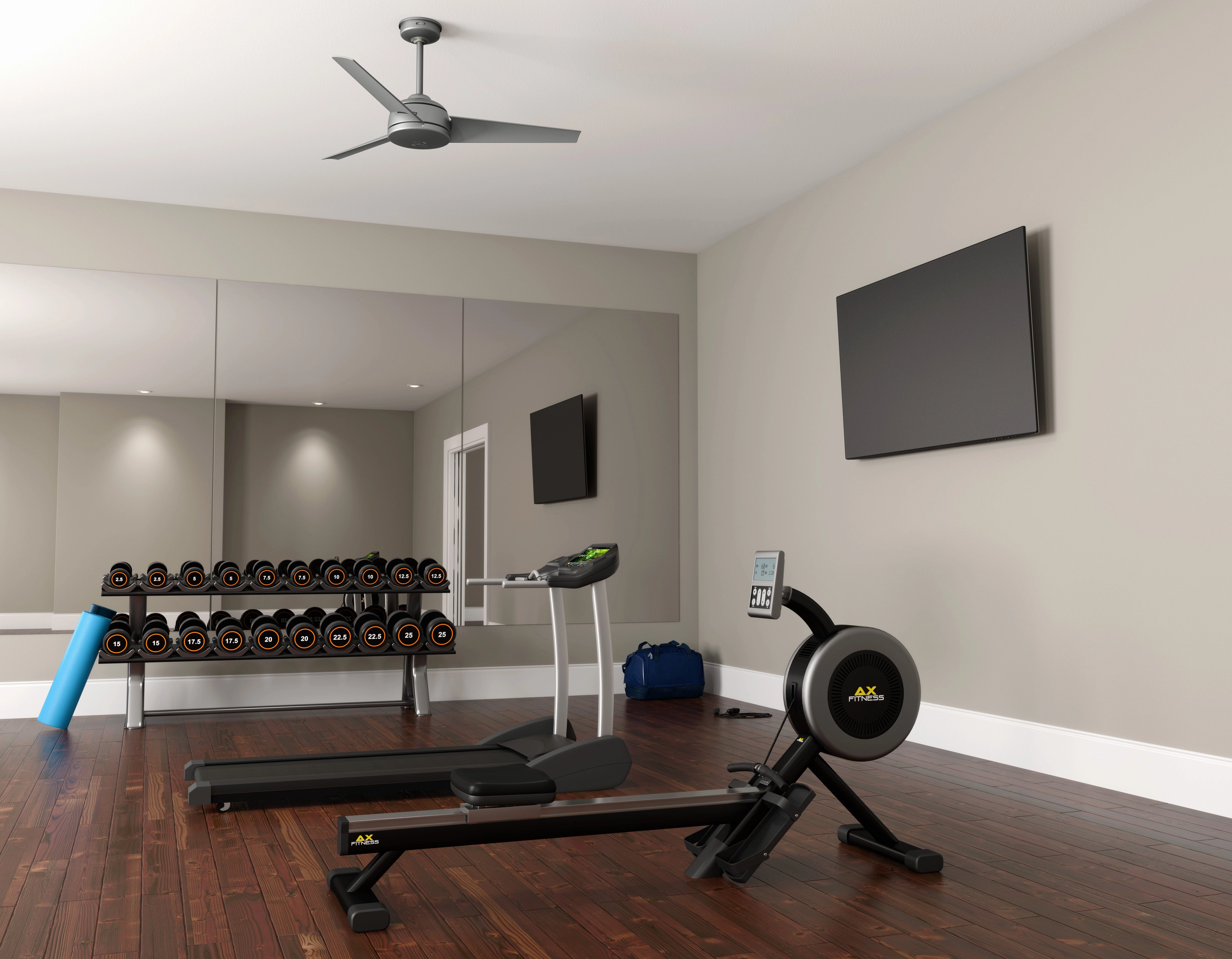 Trimaran 52"Ceiling Fan Matte Silver
