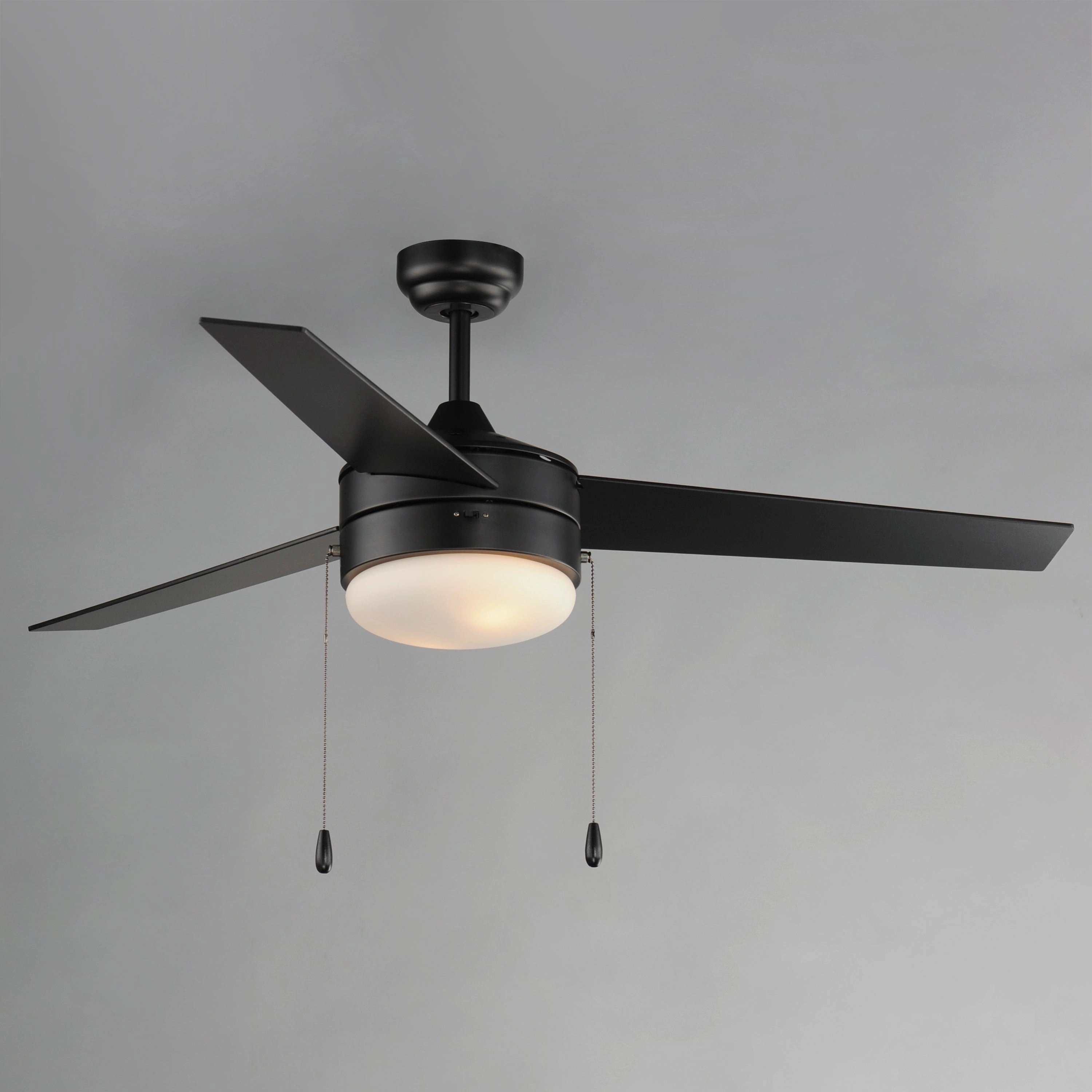 Trio 52"Ceiling Fan Black / Walnut