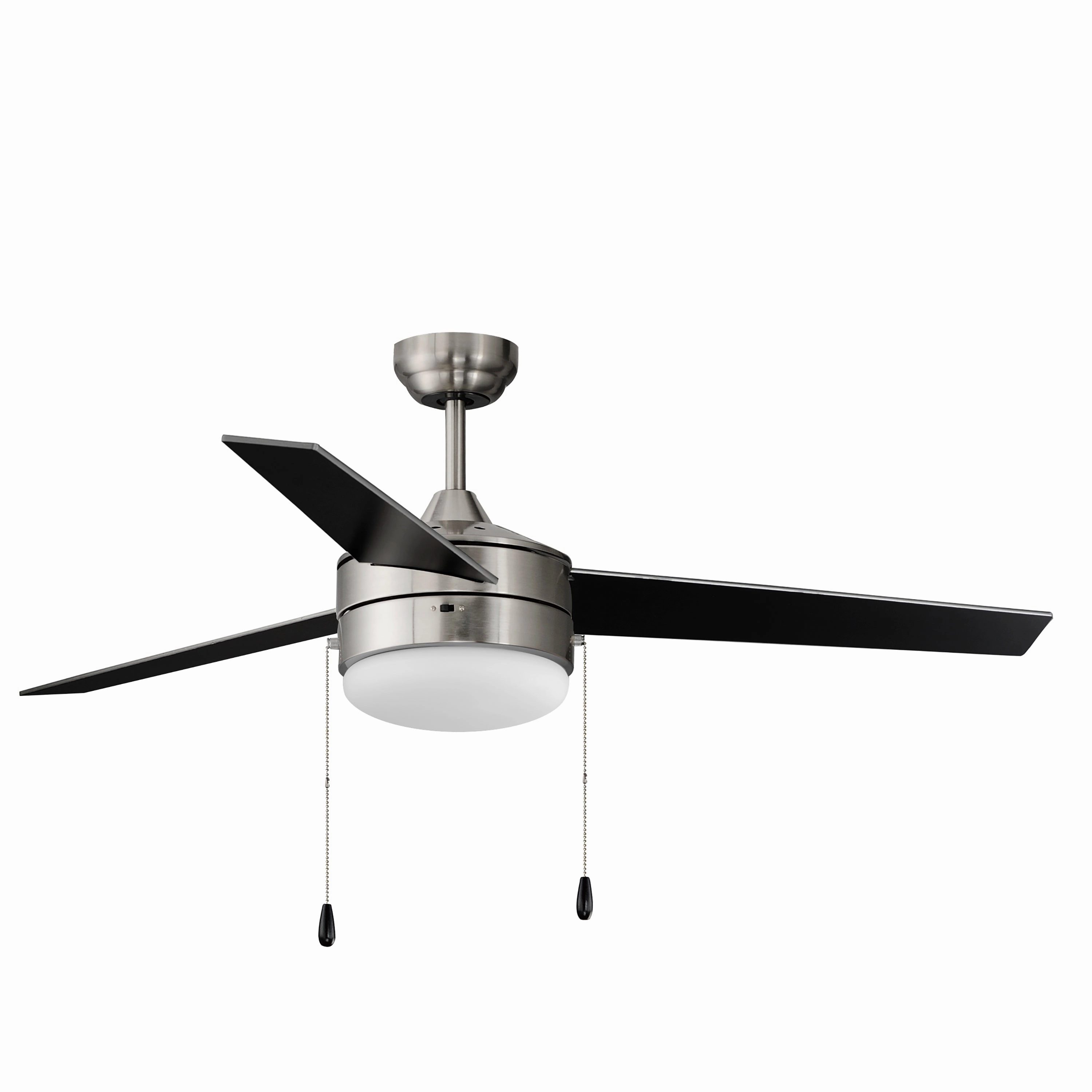 Trio 52"Ceiling Fan Satin Nickel / Black