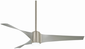 Triple 60"Ceiling Fan Brushed Nickel W/ Silver portable medium fans with handle design