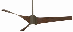 Triple 60"Ceiling Fan Oil Rubbed Bronze/Medium Maple quiet medium fans for living room use