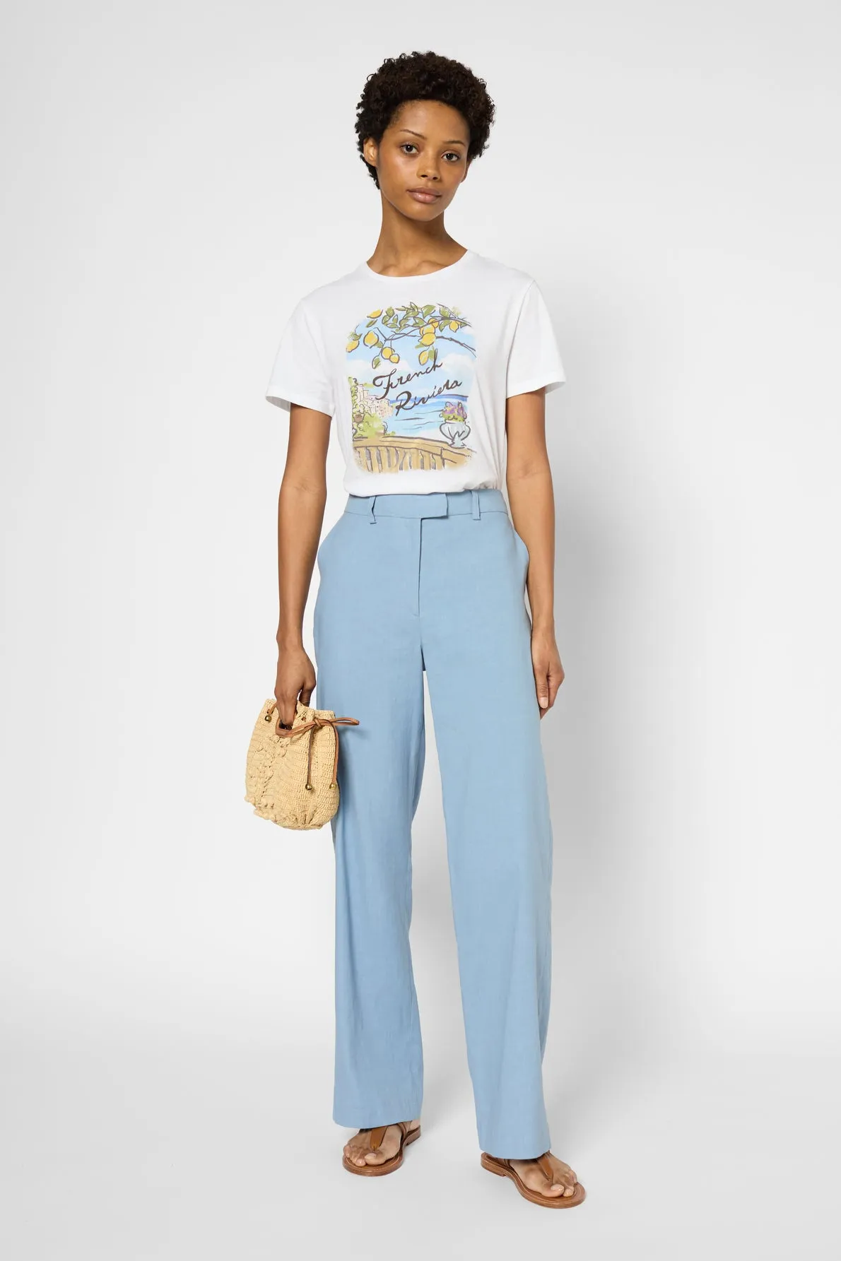 Trouser Lilla Dbp75b032 Blue Clothing_Gerard-Darel