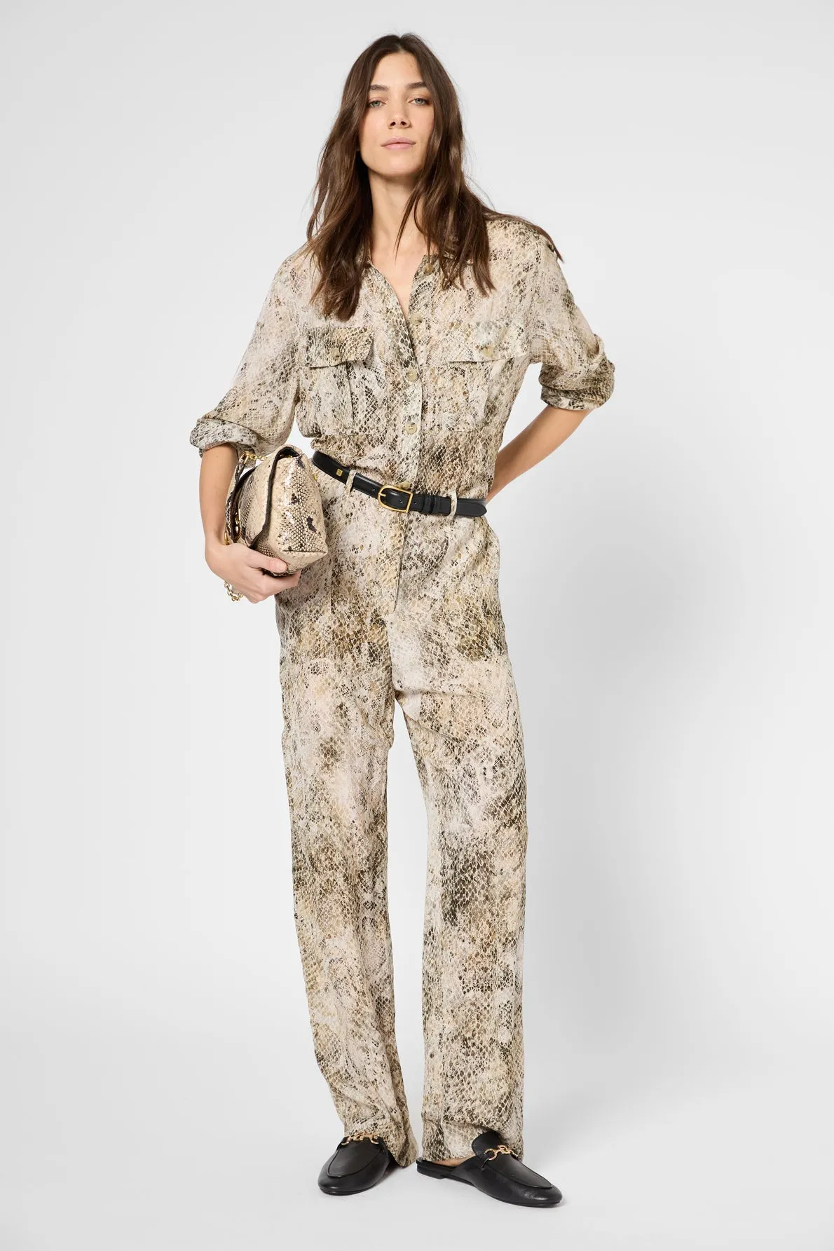 Trouser Lina Dbp79b316 Khaki-Green Clothing_Gerard-Darel