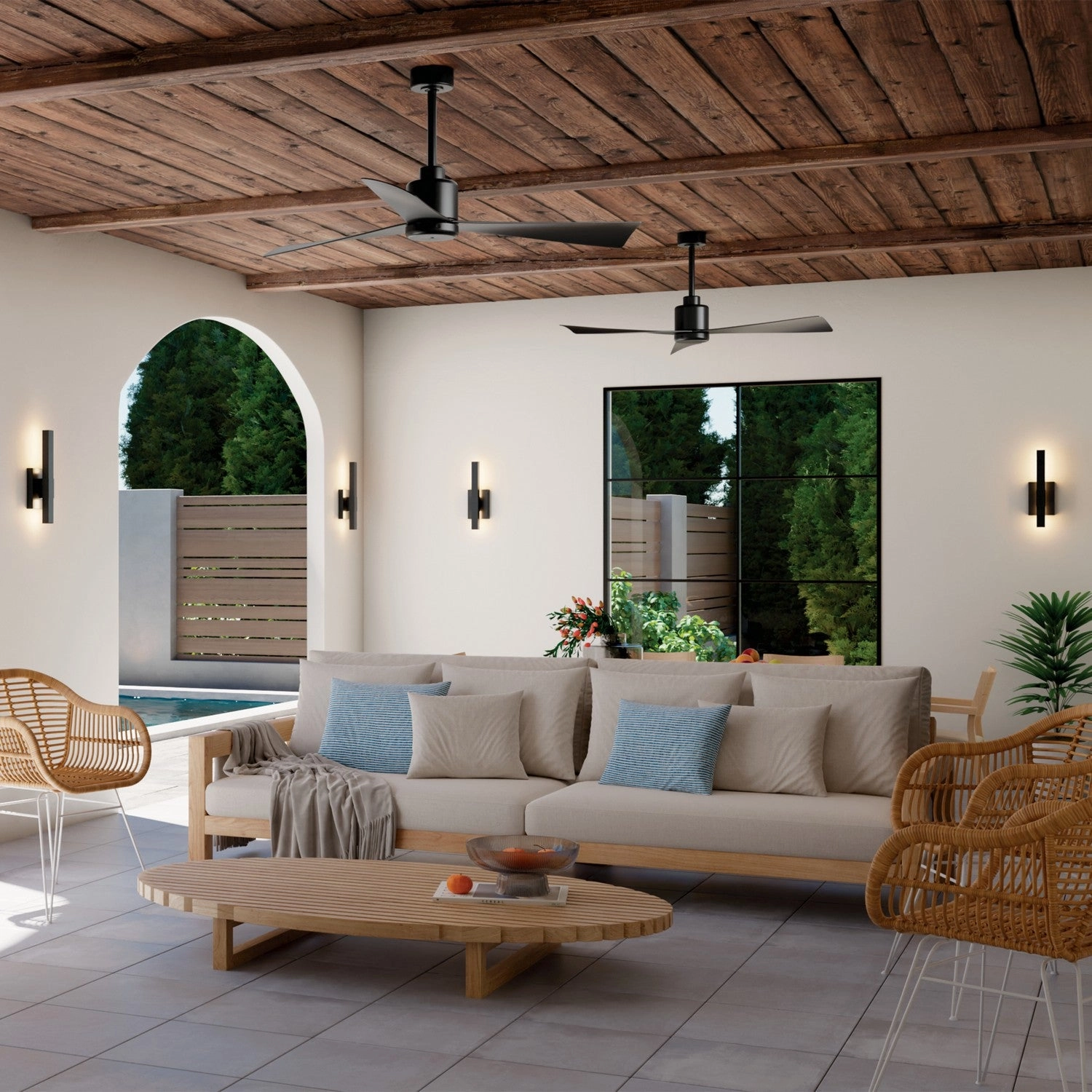 TRUE 52"Ceiling Fan Satin Black