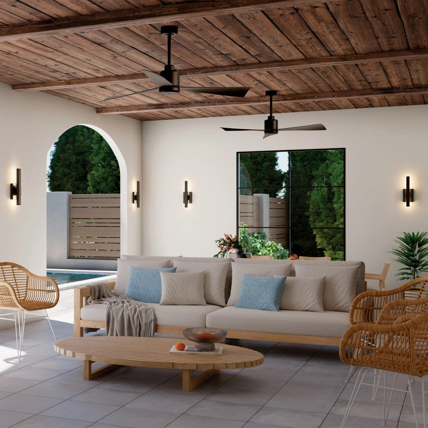 TRUE 52"Ceiling Fan Satin Natural Bronze