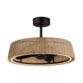 Tulum 28" Wifi-Enabled LED Fandelight quiet ceiling fans with remote control