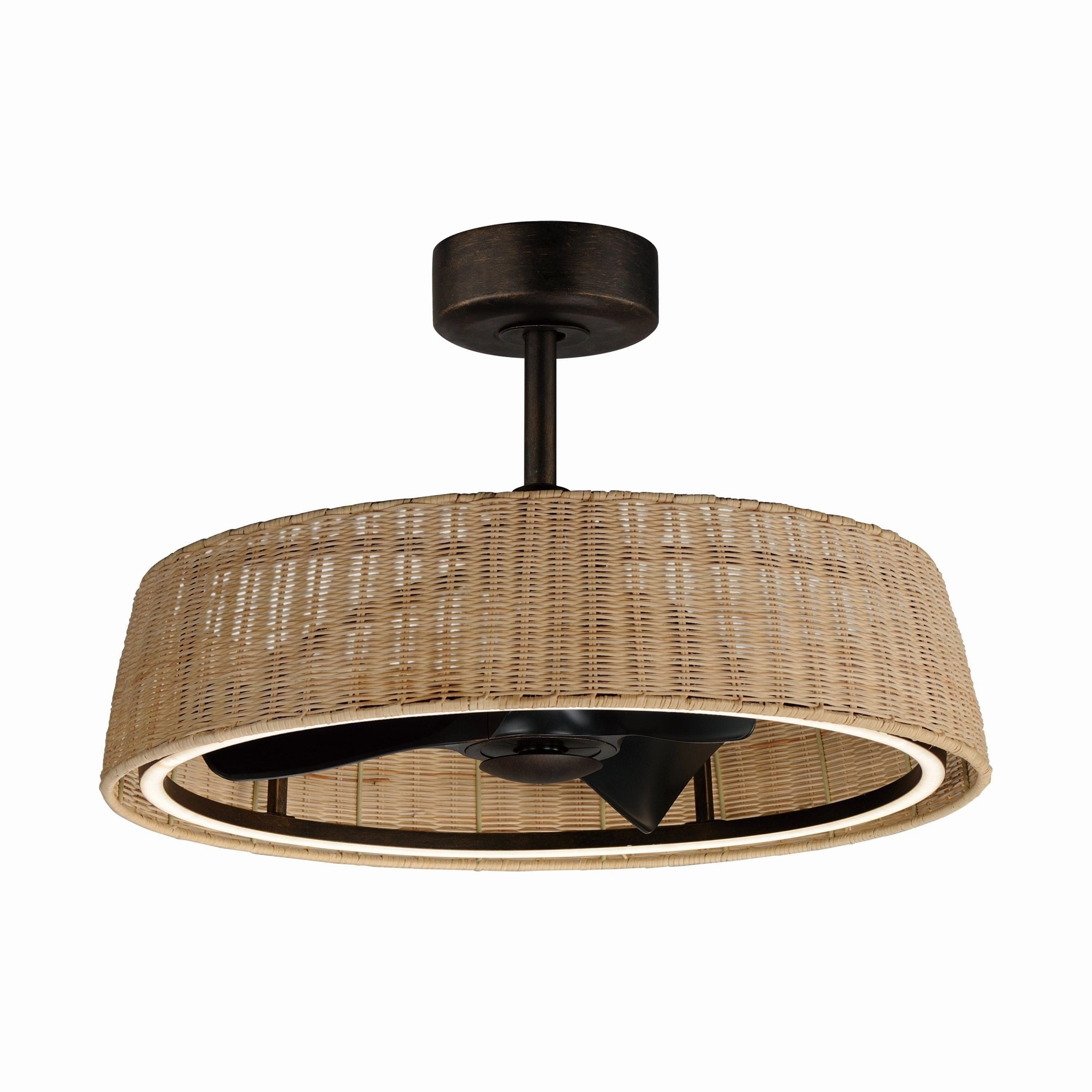 Tulum 28" Wifi-Enabled LED Fandelight quiet ceiling fans with remote control