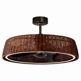 Tulum 36" Wifi-Enabled LED Fandelight quiet ceiling fans with remote control