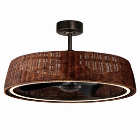 Tulum LED Fandelight Dark Bronze decorative fandeliers with lights