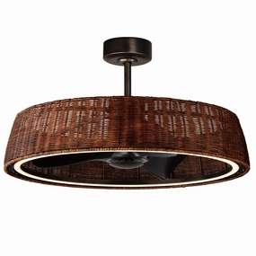 Tulum LED Fandelight Dark Bronze decorative fandeliers with lights