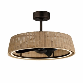 Tulum LED Outdoor Fandelight Dark Bronze decorative fandeliers with lights