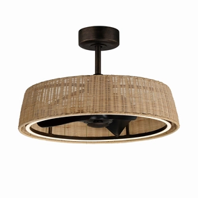 Tulum LED Outdoor Fandelight Dark Bronze small electric fans for personal cooling