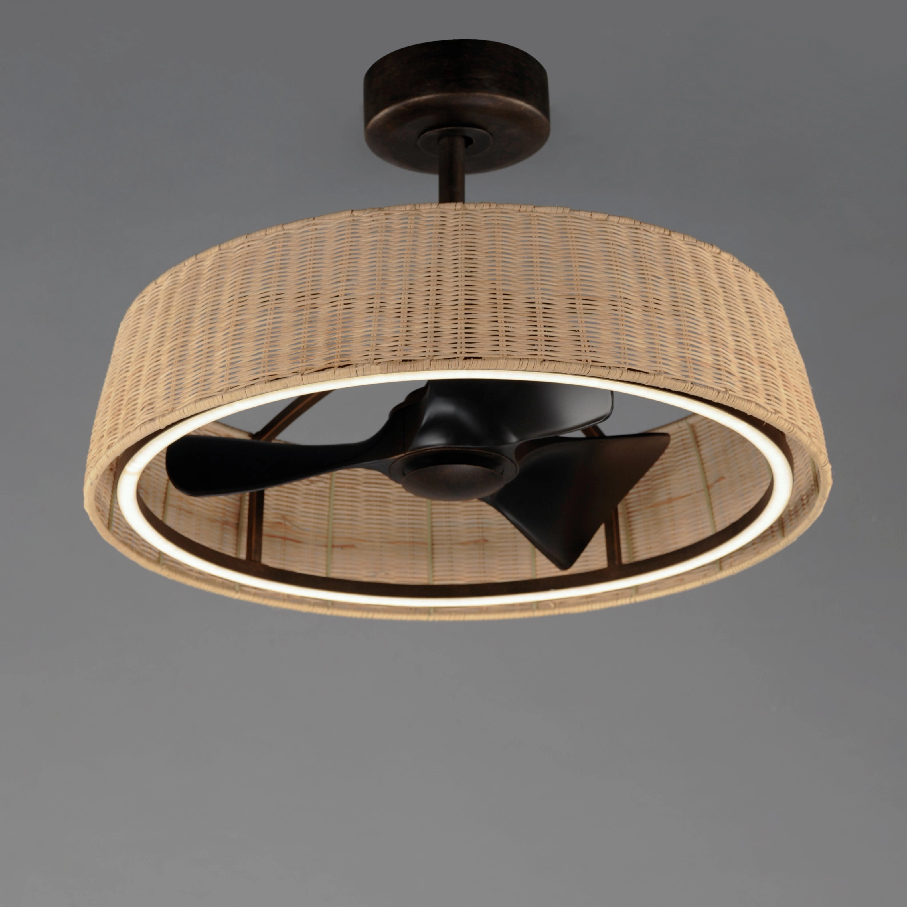 Tulum LED Outdoor Fandelight Dark Bronze