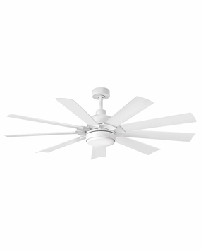 Turbine 60"Ceiling Fan Chalk White compact medium fans for desks and counters