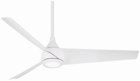 Twist 52"Ceiling Fan Flat White energy-efficient medium fans with remote