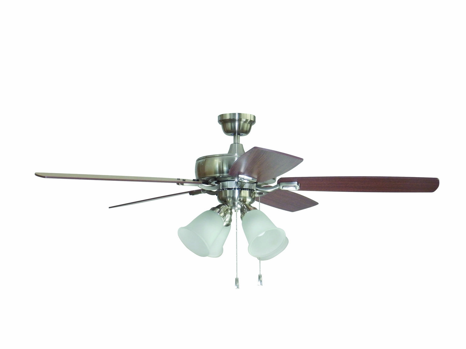 Twist N Click 4 Light 52"Ceiling Fan Brushed Polished Nickel versatile medium fans for any space