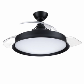 Union 42 Hidden Blades 42"Ceiling Fan Flat Black best small fans for home and travel