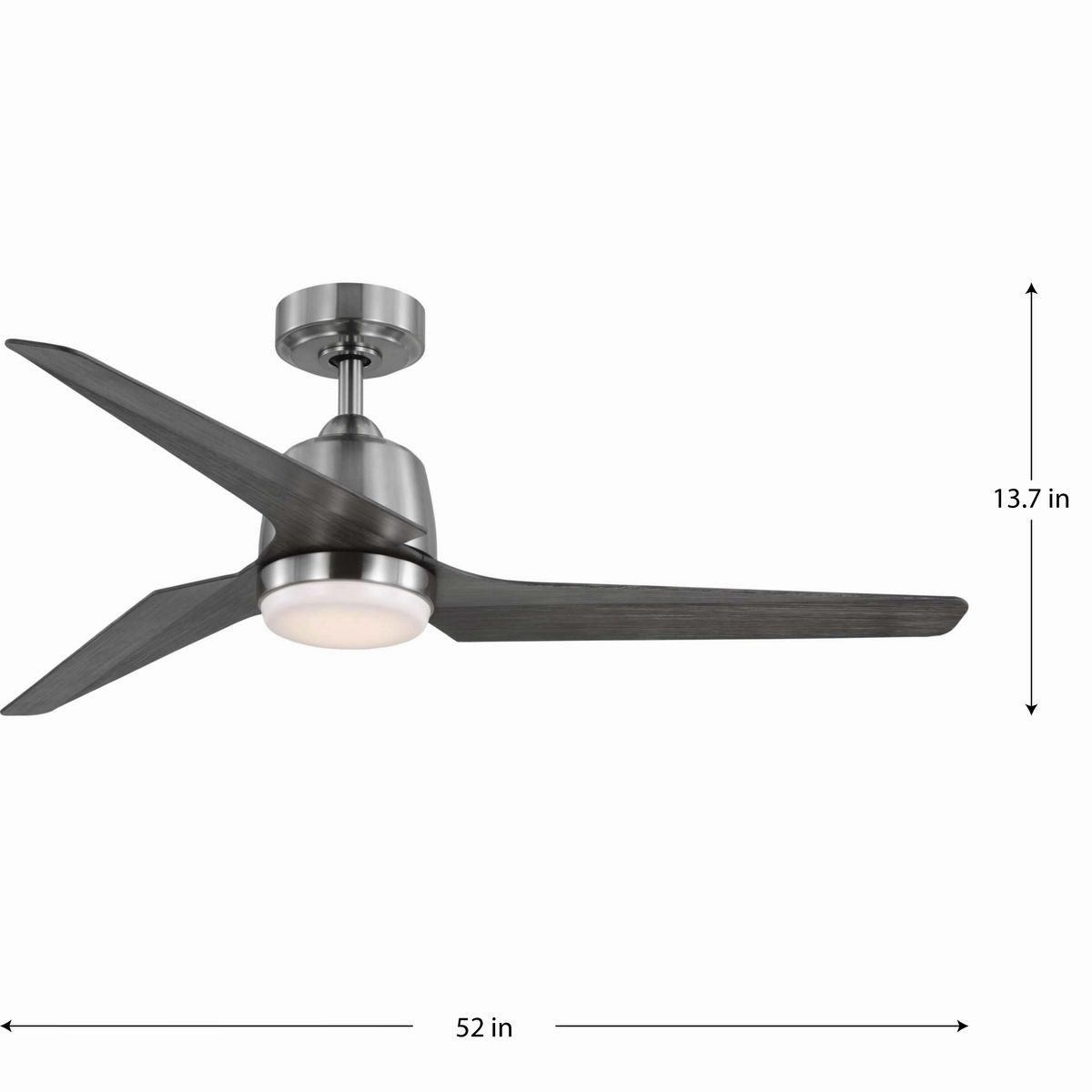 Upshur 52"Ceiling Fan Brushed Nickel