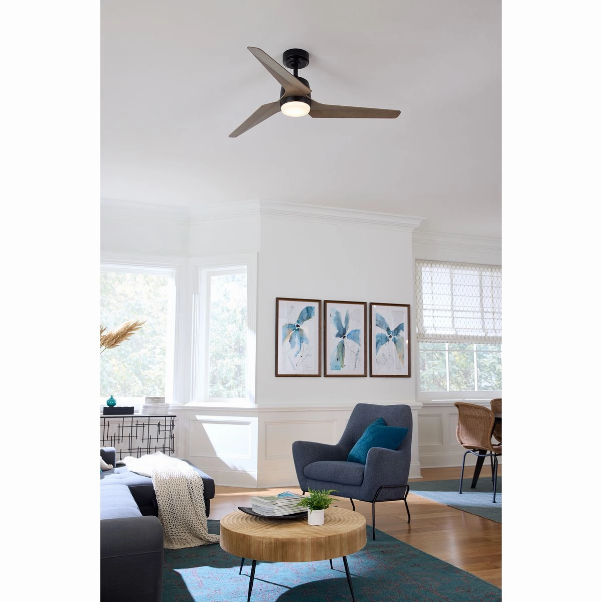 Upshur 52"Ceiling Fan Matte Black