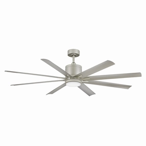 Vantage 66" LED Smart Fan Brushed Nickel medium electric fans for multi-room use