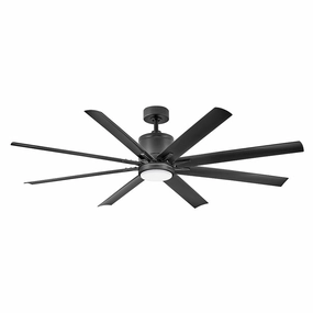Vantage 66" LED Smart Fan Matte Black portable medium fans with handle design
