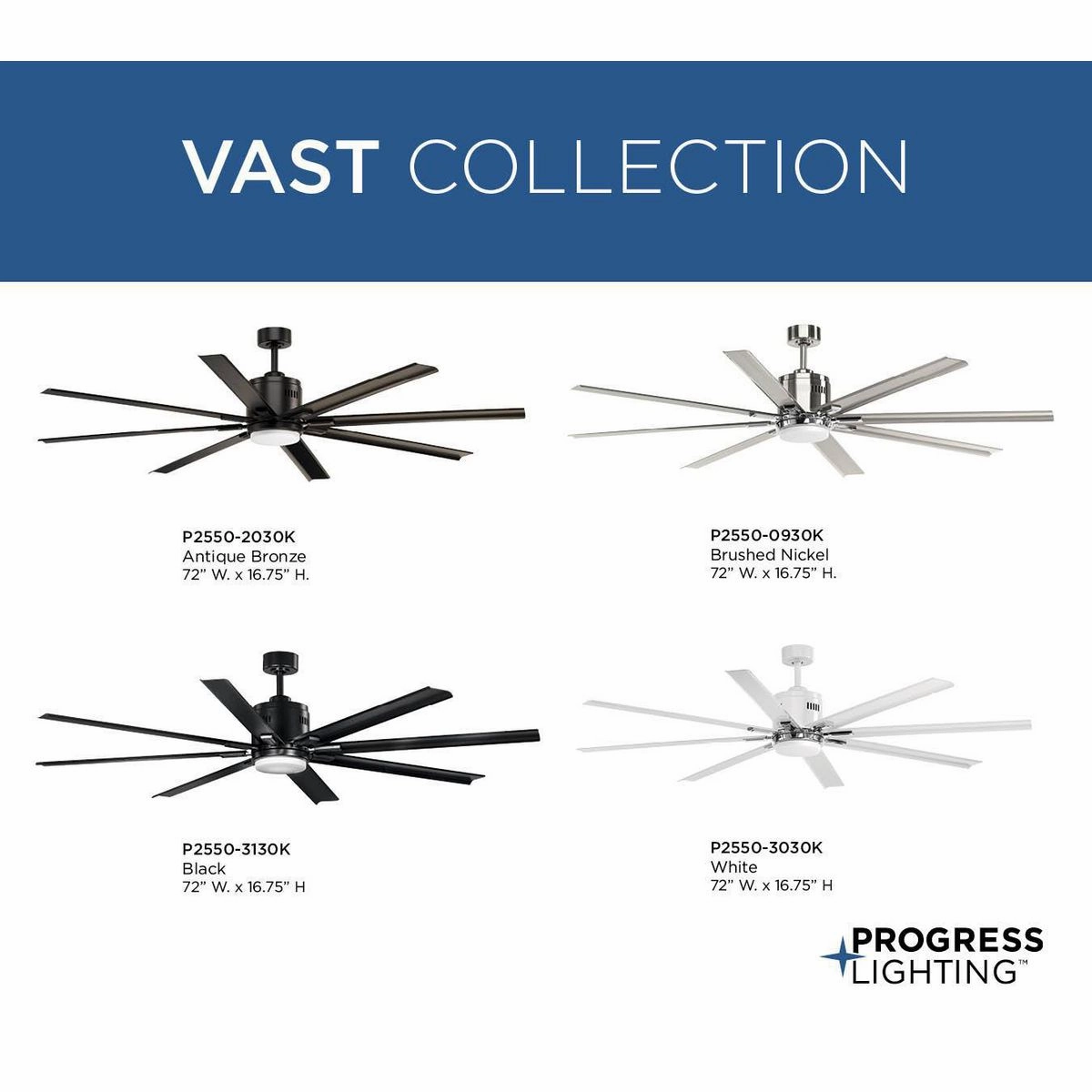 Vast 72"Ceiling Fan Antique Bronze
