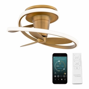 Veloce Indoor/Outdoor 3-Blade 28" LED Smart Fandelier modern fandeliers for living rooms